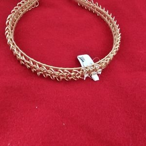 New Free People Gold Braided Headband. NWT